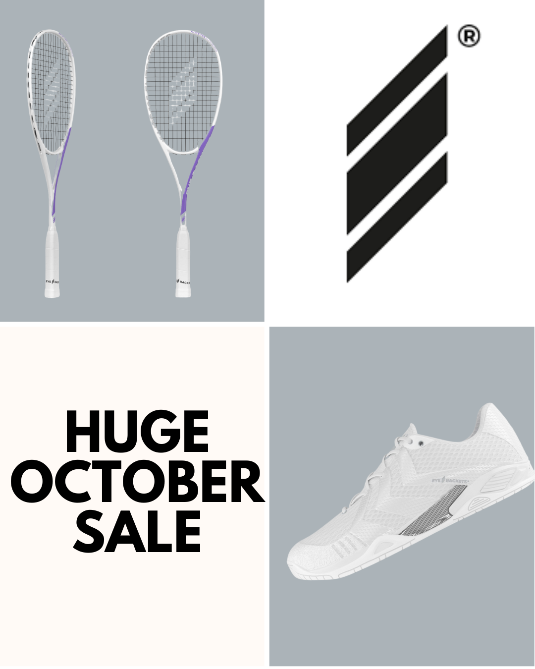 EYE Rackets S Line Performance Squash Shoes Skyfall Grey