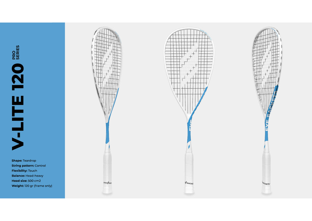 EYE Rackets V Lite 120 Pro Series Squash Racket New for 2025