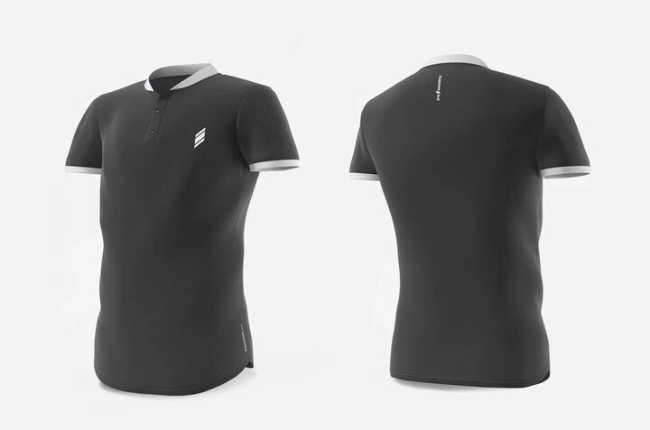 EYE Racket Squash Shirts Henley (Black/White)